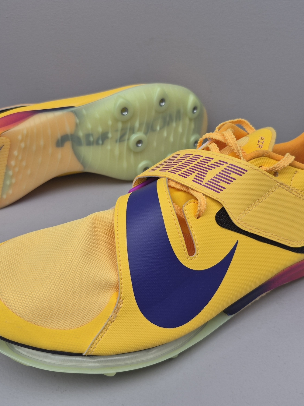 Nike Air Zoom LJ Elite "Citron Pulse" Long Jump Track Spikes  Men's Size 12.5 U